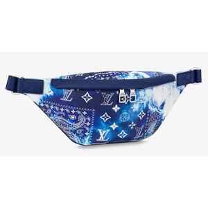 Louis Vuitton Discovery Bumbag PM Bandana Blue Monogram Crossbody Fanny Pack Bag